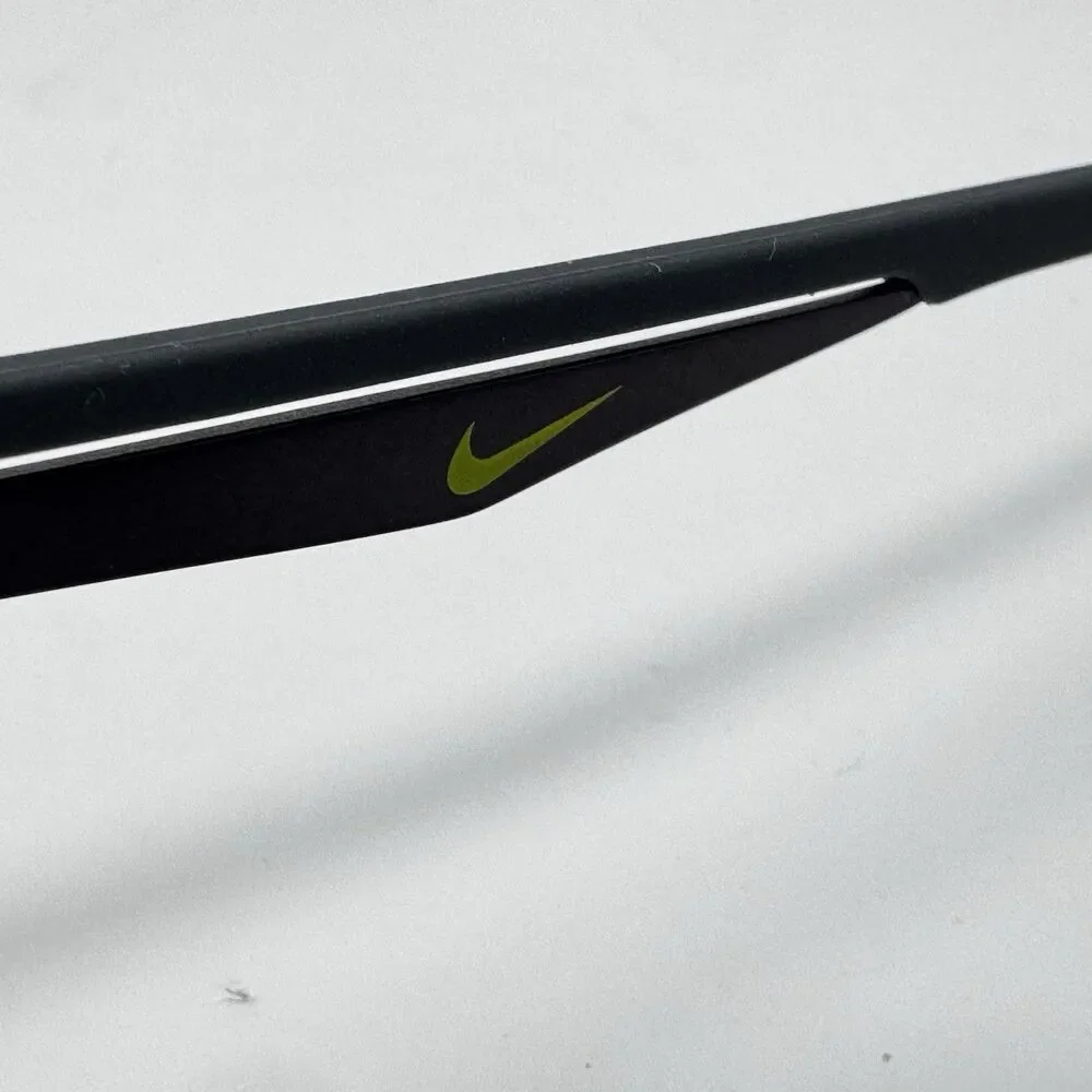 Nike 4313 070 Black Silver Semi-Rimless Flexon Eyeglass Frames 52-17-145